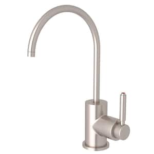 Lux Single Handle 10.125 in. Faucet for Instant Hot Water Dispenser in Satin Nickel