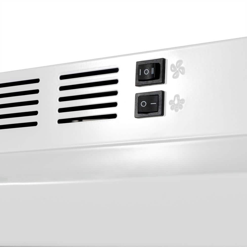 30-Inch White Convertible Stainless Steel Under Cabinet Range Hood