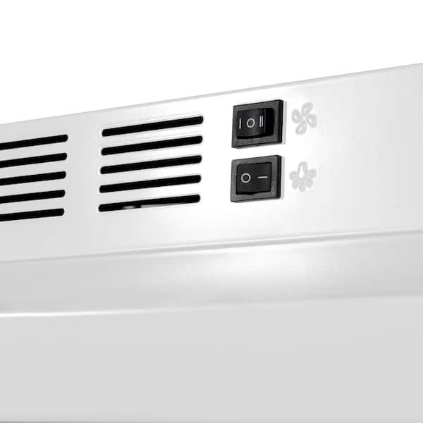 AKDY 30 in. White Under Cabinet Range Hood with Charcoal Filter