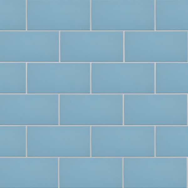 Piscina Brick Matte Blue with BioTech 4-3/4 in. x 9-5/8 in. Porcelain Floor and Wall Tile (11.22 sq. ft./Case)