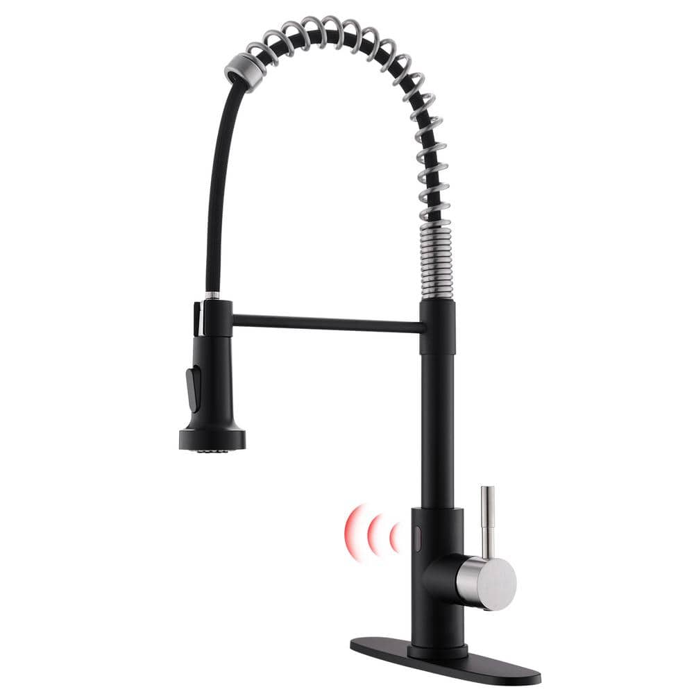 Touchless Sensor Single Handle Pull-Down Sprayer Kitchen Faucet with Deck P