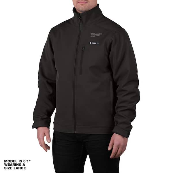 Milwaukee Men's X-Large M12 12V Lithium-Ion Cordless TOUGHSHELL Black Heated Jacket with (1) 3.0 Ah Battery and Charger