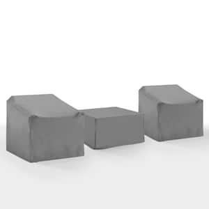 3-Pieces Gray Outdoor Furniture Cover Set