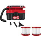 M18 FUEL PACKOUT 18-Volt Lithium-Ion Cordless 2.5 Gal. Wet/Dry Vacuum with 2 Extra Filters
