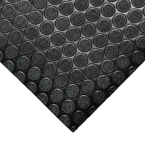 Coin Grip 4 ft. x 13 ft. Black Commercial Grade PVC Flooring