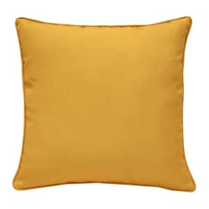 18 in. x 18 in. Sunny Citrus Outdoor Pillow Throw Pillow in Yellow - Includes 1-Throw Pillow