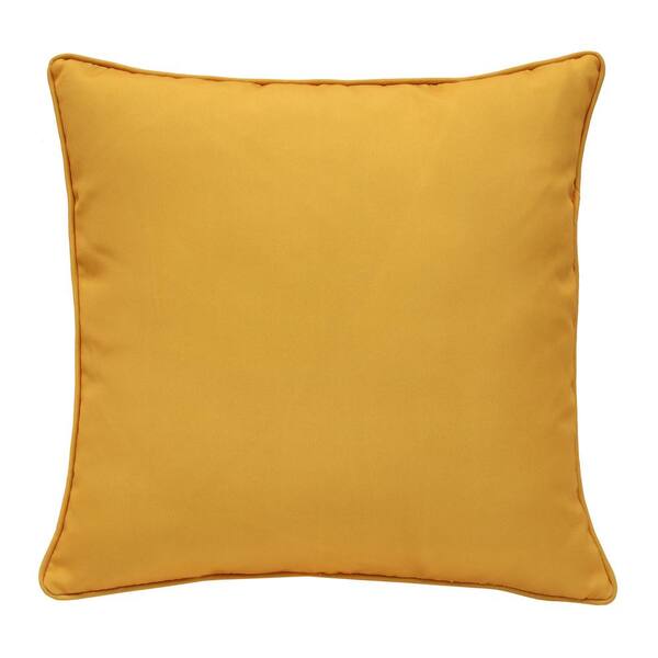 OUTDOOR DECOR BY COMMONWEALTH 18 in. x 18 in. Sunny Citrus Outdoor Pillow Throw Pillow in Yellow - Includes 1-Throw Pillow