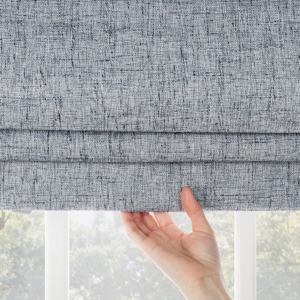 Sun Zero Somerton Cordless Blue 100% Blackout Textured Fabric