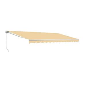 20 ft. Motorized Retractable Awning (120 in. Projection) in Ivory