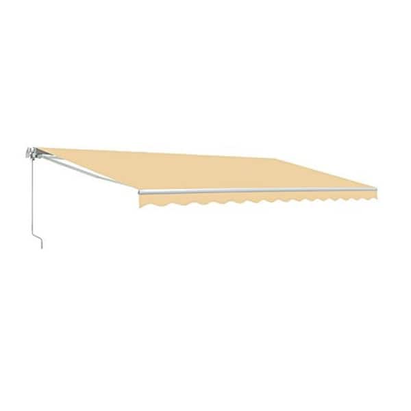 ALEKO 20 ft. Motorized Retractable Awning (120 in. Projection) in Ivory