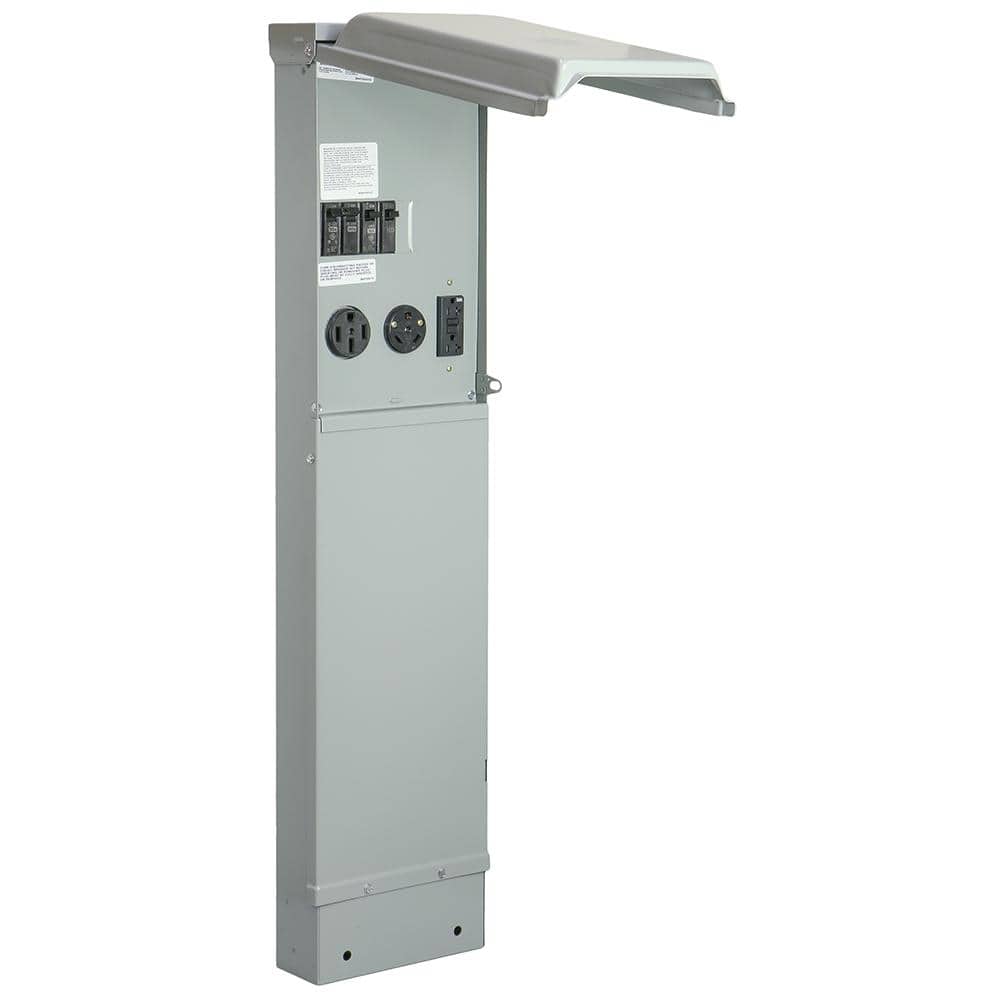 GE RV Electrical Panel Pedestal 50 Amp 30 Amp RV-20 Amp GFCI Receptacles 