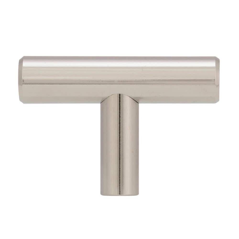 Polished Nickel Modern Bar Pull Knob 10-Pack