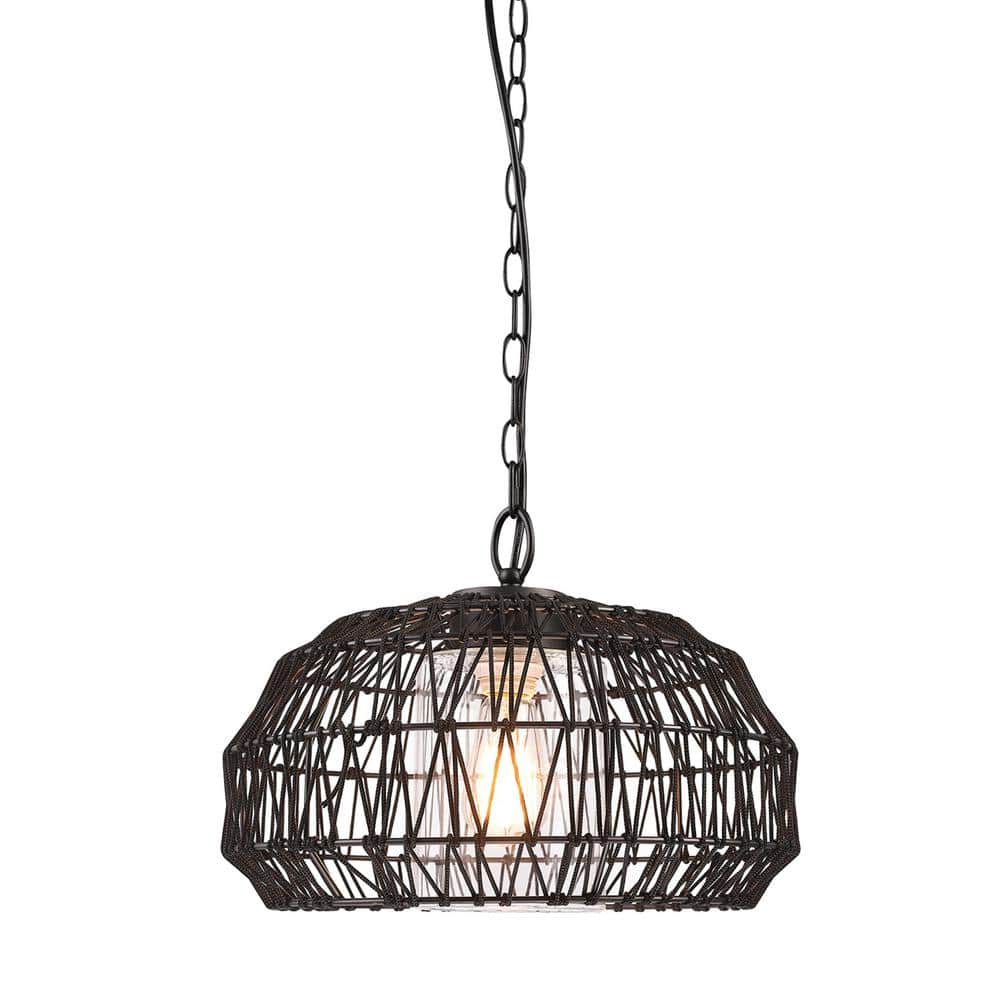 Novogratz x Globe Electric Diego 1-Light Matte Black Outdoor
