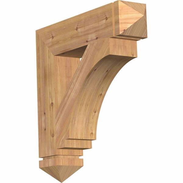 Ekena Millwork 5.5 in. x 28 in. x 28 in. Western Red Cedar Imperial Arts and Crafts Smooth Bracket