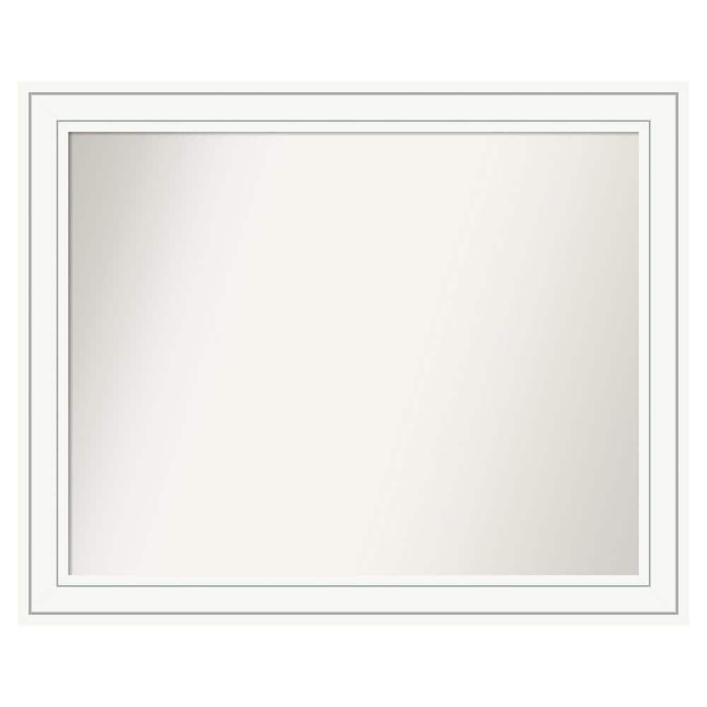 Craftsman White 37 in. x 30 in. Custom Non-Beveled Satin Wood Framed Bathroom Vanity Wall Mirror price history on PriceWatchPro