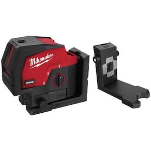M12 125 ft. 12-Volt Cordless Green Cross Line and Plumb Points Laser Level with 360° Quick Connect Laser Mount