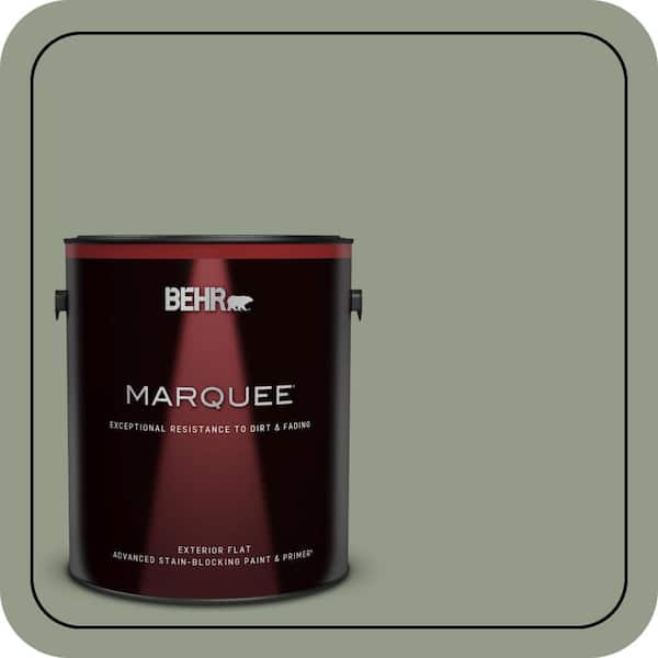 BEHR MARQUEE 1 gal. #430F-4 False Cypress Flat Exterior Paint & Primer