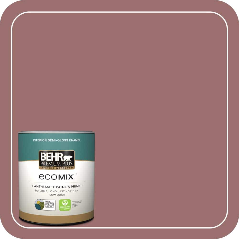 1 qt. #150F-5 Mulled Wine Semi-Gloss Enamel EcoMix Plant-Based Interior Paint & Primer price history on PriceWatchPro