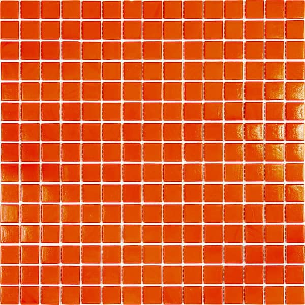 Apollo Tile Dune 4 in. x 6 in. Glossy Scarlet Red Glass Mosaic Uniform square Wall & Floor Sample Tile (0.13 sq. ft./Piece) (1-Pack)
