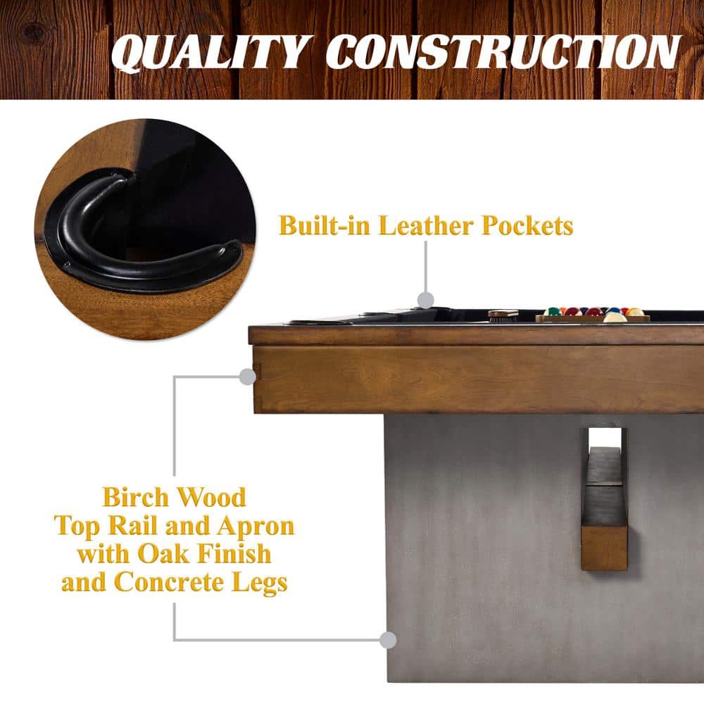 Barrington 8' Slate-Tech Urban Billiard Table with Accessories