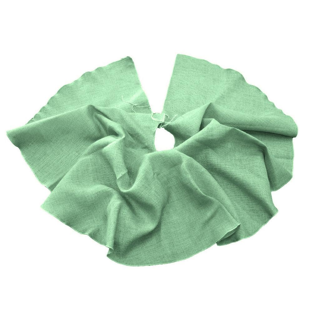 LA Linen 60 in. Burlap Christmas Tree Skirt Decor 60R_Burlap_Tree_Skirt