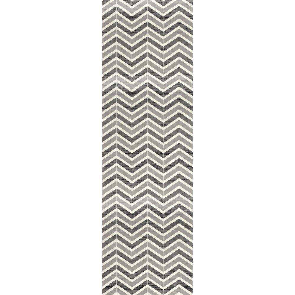 Montage Grey Beige, Wave 2 ft. x 17 ft. Geometric Indoor Runner Rug price history on PriceWatchPro
