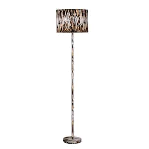 59 in. Brown and Black Standard Light Bulb Bedside Table Lamp