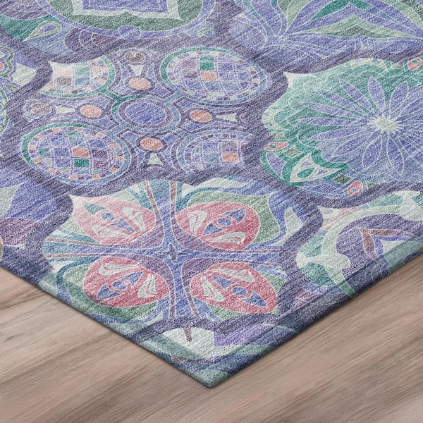 Chantille Machine Washable Indoor/Outdoor Abstract ACN2879 Purple 3 ft. x 4 ft. Area Rug