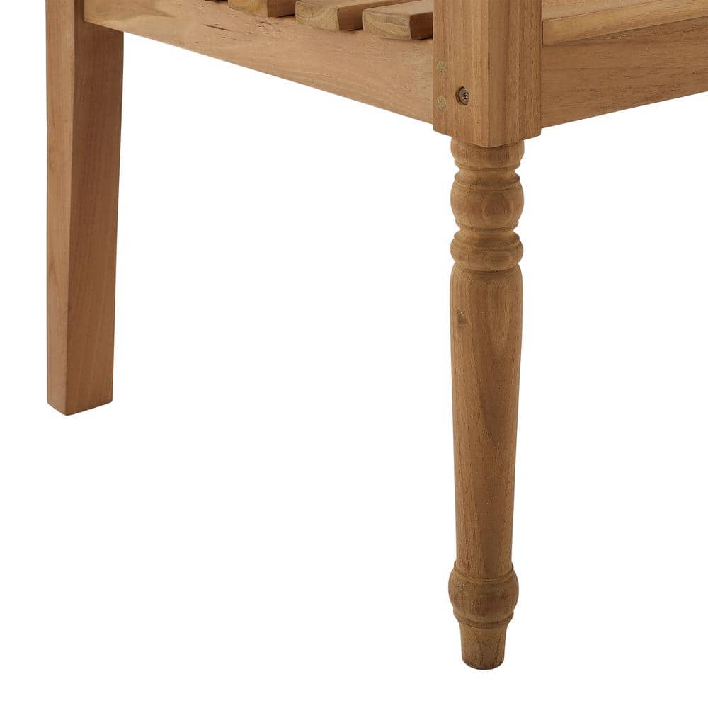 Olivier 50'' Teak Wood Traditional Indoor/Outdoor Bench