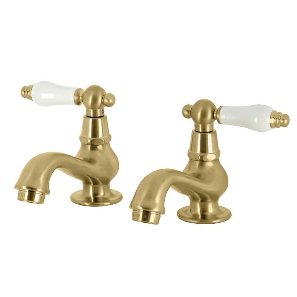 Heritage Basin Tap 4 in. Centerset 2-Handle Bathroom Faucet in Brushed Brass price history on PriceWatchPro