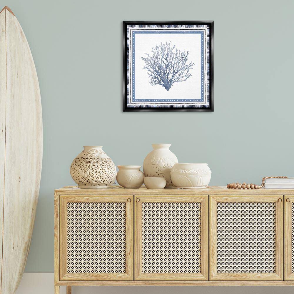 Nautical Branch of Coral by Lanie Loreth Black Floater Frame Animal Graphic Art Print 25 in. x 25 in. price history on PriceWatchPro