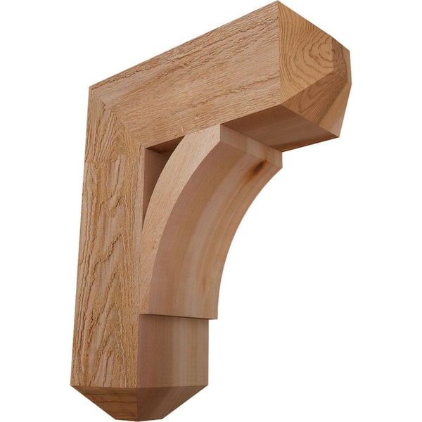 Ekena Millwork 6 in. x 22 in. x 18 in. Western Red Cedar Thorton Craftsman Rough Sawn Bracket