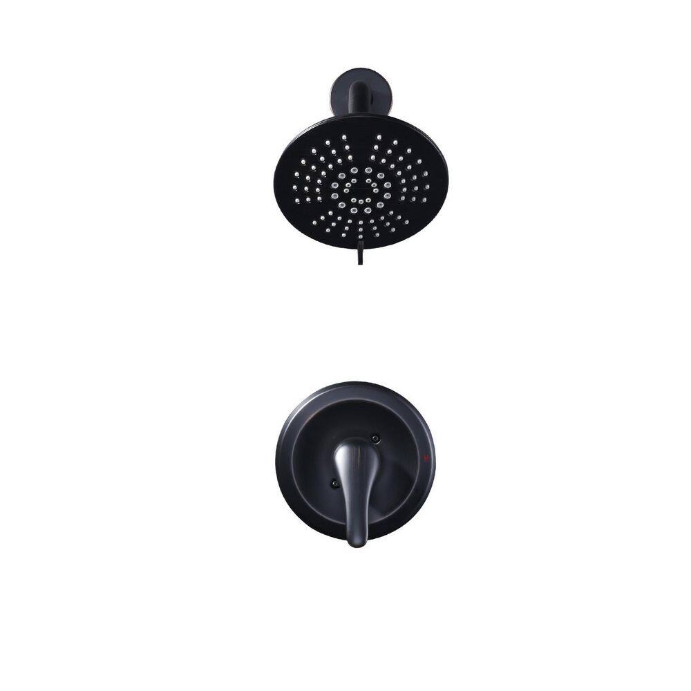 Modern Single Handle 5-Spray Shower Faucet 1.8 GPM with High Pressure Rain Shower Head in Bronze (Valve Included) price history on PriceWatchPro