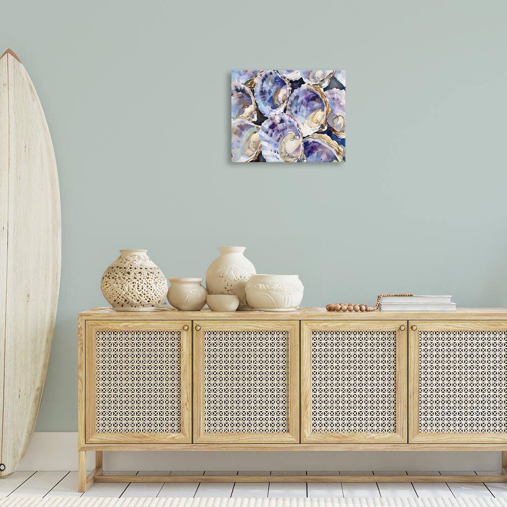 Maritime Clams & Oysters by Heidi Kuntz Unframed Animal Graphic Art Print 16 in. x 20 in. price history on PriceWatchPro