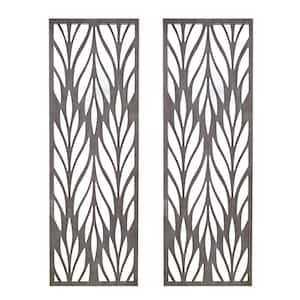 2-Piece Madison Park Florian 24 in. W x 36 in. H Grey Laser Cut Wood Panel Wall Decor Set, Wood Wall Art