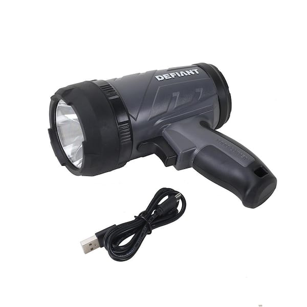 Defiant 1000 Lumens LED Compact Rechargeable Spotlight with USB Cable 90714  - The Home Depot