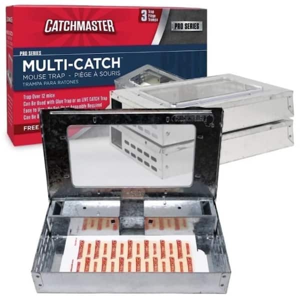 Multi-Catch Mouse Trap with Glue Boards 3-Pack