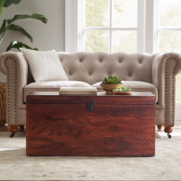 Home Decorators Collection Maldives Medium Rectangle Walnut Brown Wood Coffee Table with Lift Top (38 in.)