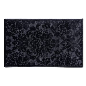 Nyla Collection Gray 26 in. x 42 in. Polyester Rectangle Area Rug