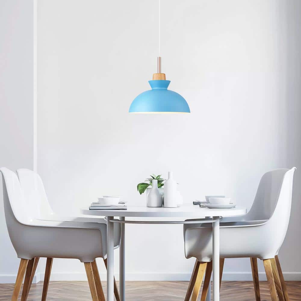 Blue Bird Aluminum Dome Pendant Light with Adjustable Cord