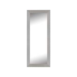 Pageant 23.75 in. W x 59.75 in. H Modern Rectangle Framed Silver Full-Length Decorative Wall Floor Leaning Mirror