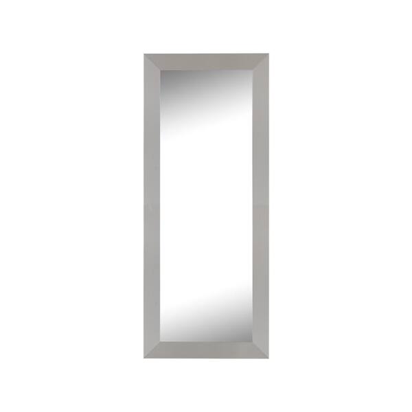 Hitchcock Butterfield Pageant 39.75 in. W x 80.75 in. H Modern Rectangle Framed Silver Full-Length Decorative Wall Floor Leaning Mirror