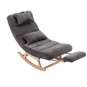 Dark Brown Comfortable Relax Recliner Rocking Chair CRLW60739701
