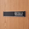 SECO Vacant/Meeting in Progress Sliding Aluminum Door Sign OF139-255X52 -  The Home Depot