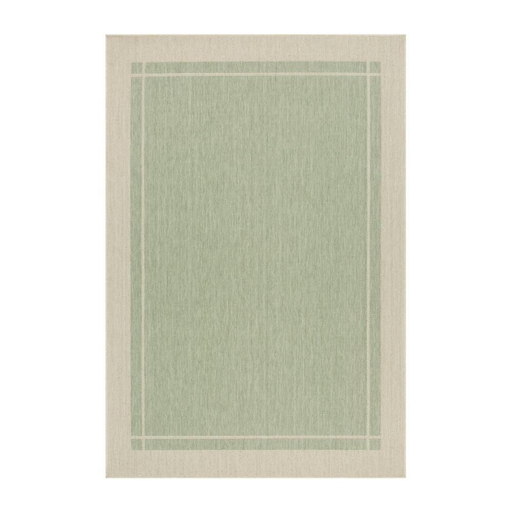 Green Center Border 5 ft. x 7 ft. Indoor/Outdoor Area Rug price history on PriceWatchPro