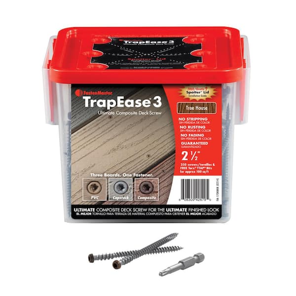 TrapEase3 350-Piece 2-1/2 in. Tree House Deck Screws