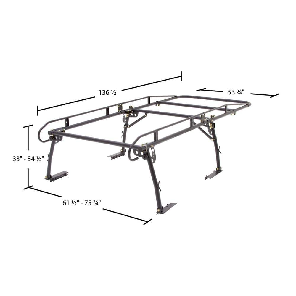 Heavy-Duty Black Steel Universal Over-Cab Truck Rack