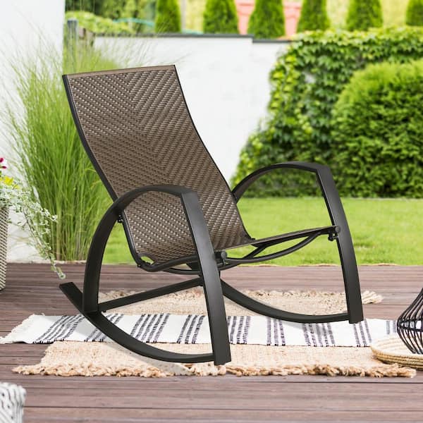 steel garden rocking chair