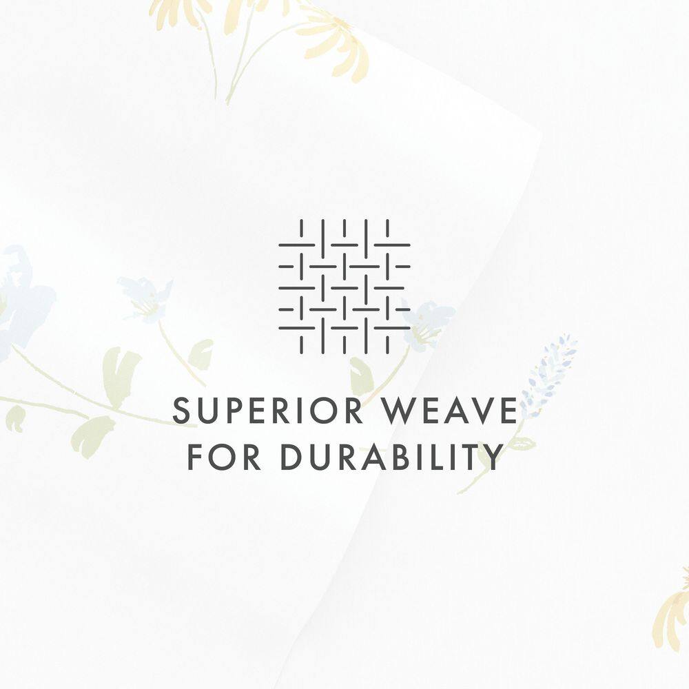 King Blue Floral Microfiber Sheet Set with Pillowcases