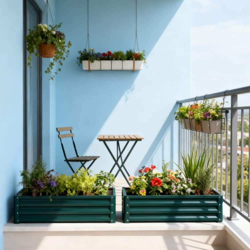 Metal Planter Box,Galvanized Raised Garden Bed,for Growing Vegetables,Flowers,Herbs,Succulents price history on PriceWatchPro
